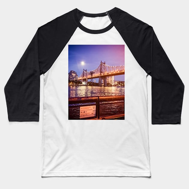 Queensboro Bridge, Manhattan, New York City Baseball T-Shirt by eleonoraingrid